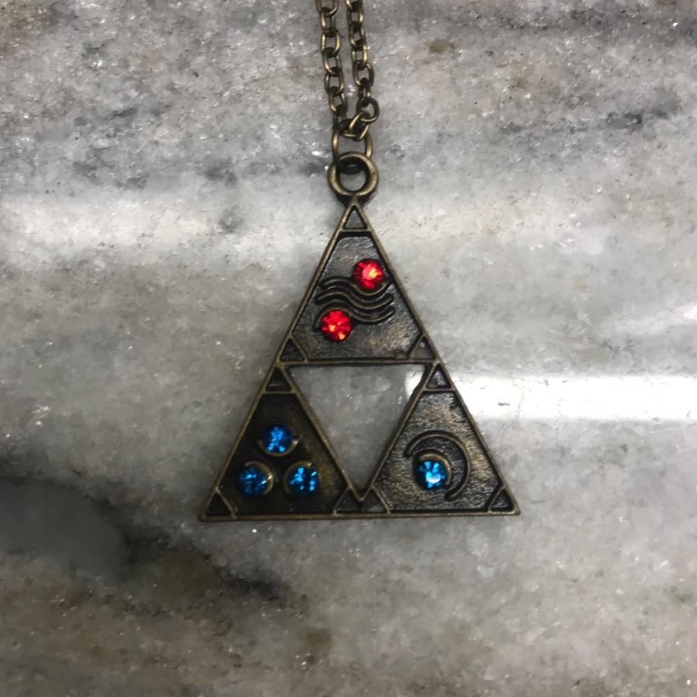 Legend of Zelda Colorful Triforce Necklace